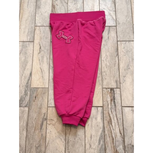 NEW Under Armour women's small pink COLDGEAR capri joggers MSRP $65 - Picture 4 of 7
